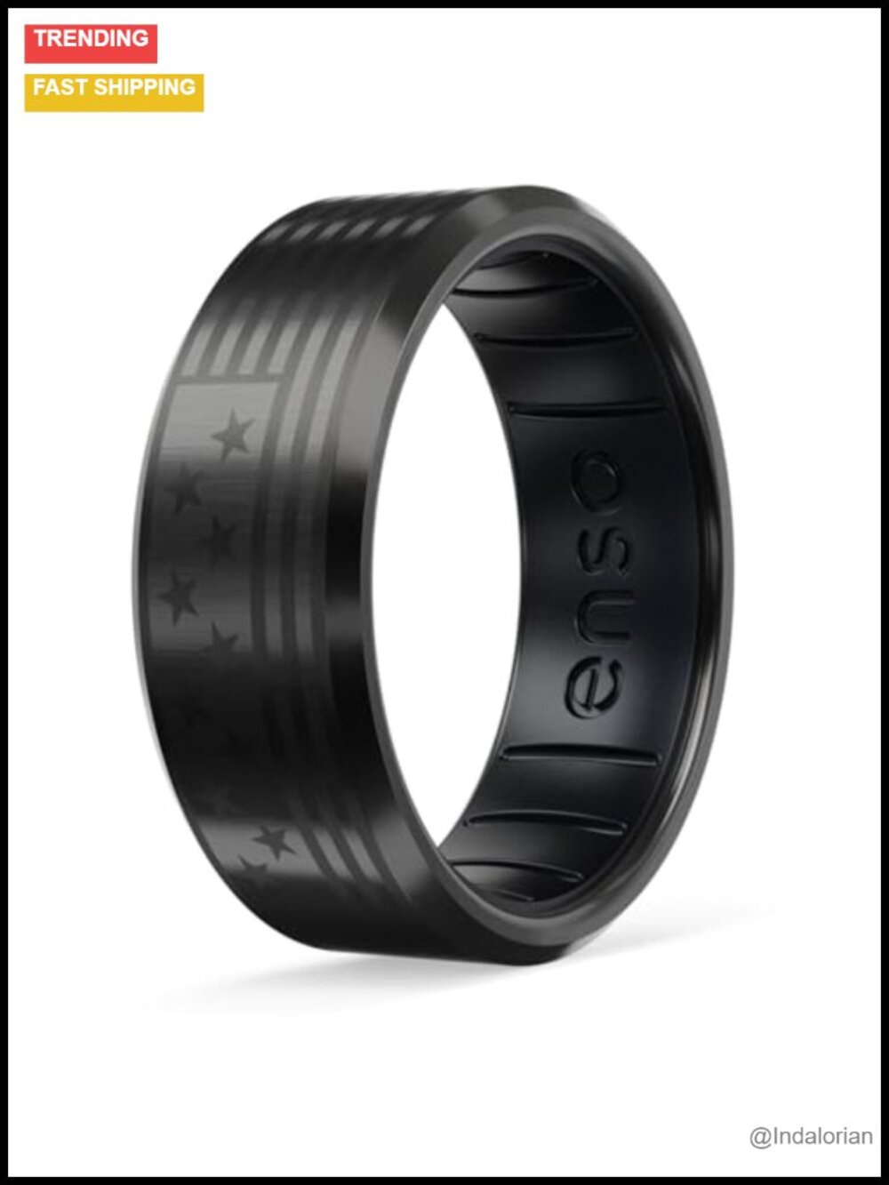 Bevel Hybrid Ring Durable Brushed Outer Metal Comfortable Premium Inner Silicone